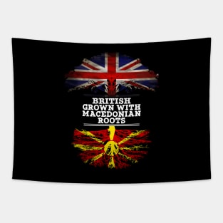 British Grown With Macedonian Roots - Gift for Macedonian With Roots From Macedonia Tapestry