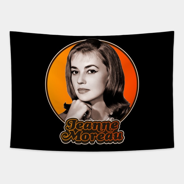 Retro Jeanne Moreau Tribute Tapestry by darklordpug