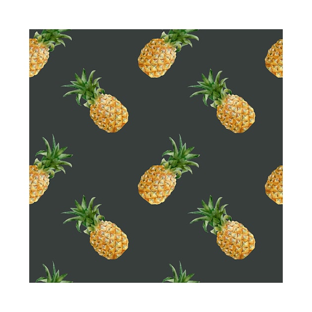 Trendy Summer Pattern with Pineapples by jodotodesign