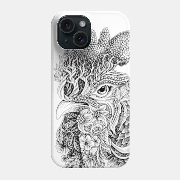 Rooster 1 Phone Case by Nasitama