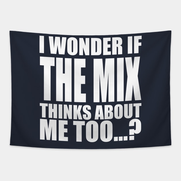 i wonder if the Mix thinks about me too Tapestry by Stellart