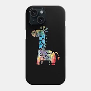 Funny giraffe colorful tshirt Phone Case