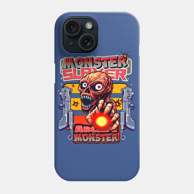 Zenno Arcade - Monster Slayer "Arcade Monsters" Phone Case by Invad3rDiz