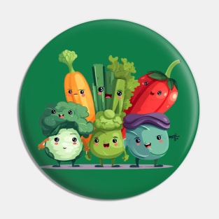 Veggies Unite Pin