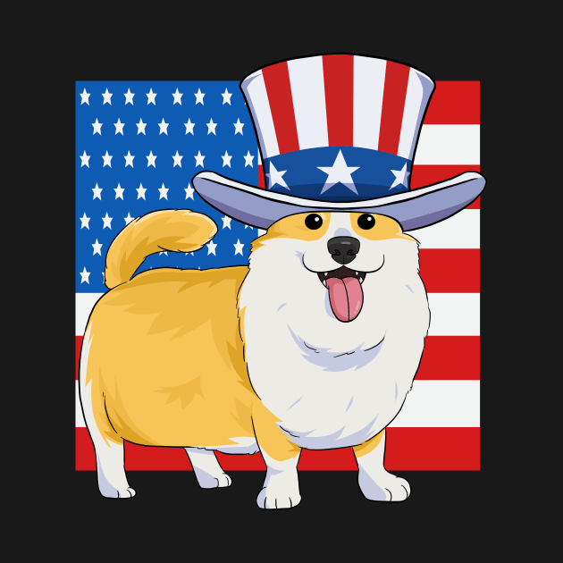 Pembroke Welsh Corgi 4th Of July by Noseking