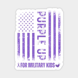 Purple Up for Military Kids – Solidarity in Style Magnet