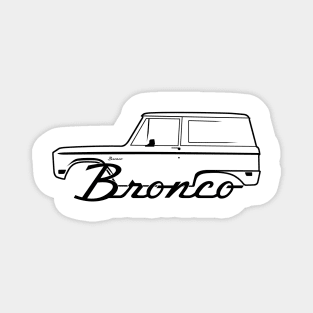 1966-1977 Ford Bronco Side Black With Logo Magnet