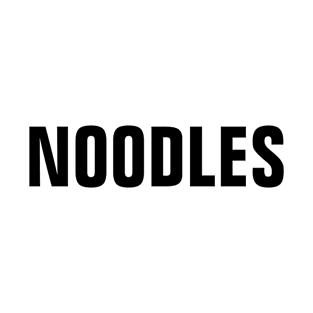 Noodles Word - Simple Bold Text T-Shirt