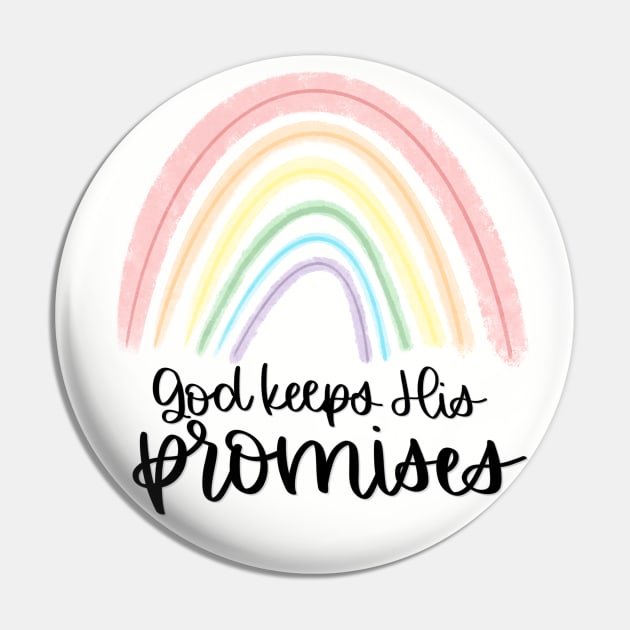 God Keeps His Promises Rainbow Pin by janiejanedesign