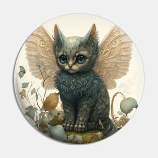 Cute angel cat artwork Pin