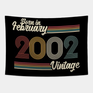 Vintage Born in February 2002 Tapestry