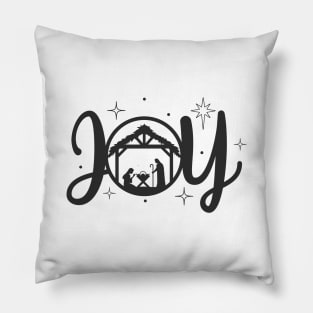 Joy Nativity Scene Pillow