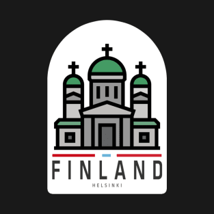 Finland Travel Art Sticker T-Shirt