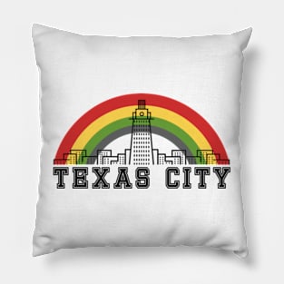 Texas City Line art Pillow