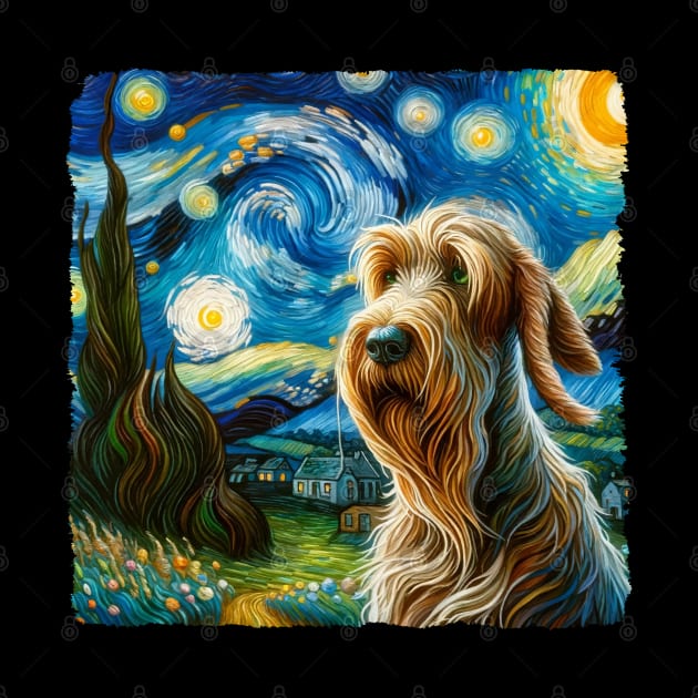 Starry Spinone Italiano, Spinone Dog Portrait - Pet Portrait by starry_night