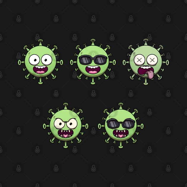 Funny Corona Virus Characters by TheMaskedTooner