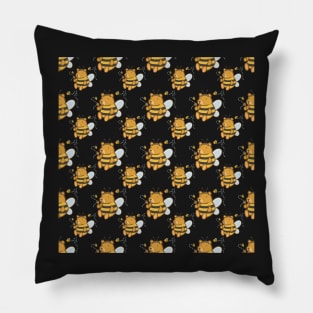 Maurice the Bear Bee Pattern Pillow