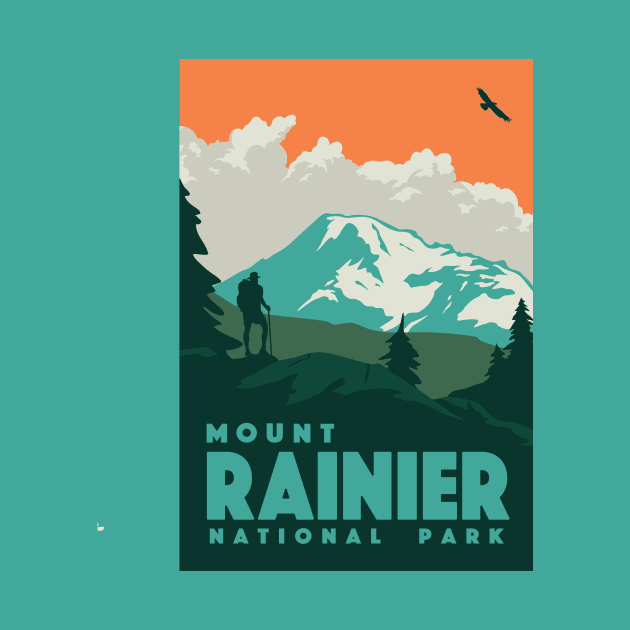 Mount Rainier National Park Design by Terrybogard97