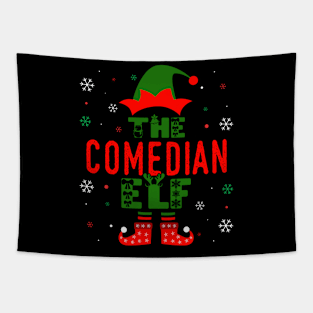 Family Christmas Matching Squad Outfit Elf Funny Comedian Tapestry