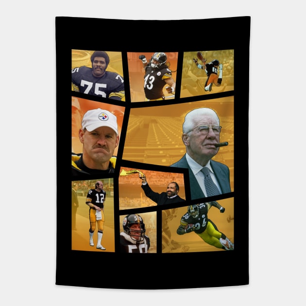 Steeler Hall of Fame Legends - GTA 5 Style Simple Tapestry by The Badin Boomer