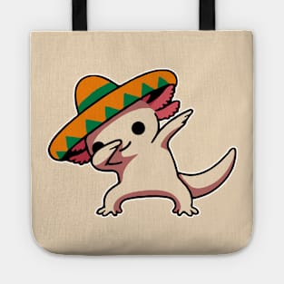 Cute Dabbing Axolotl Cinco De Mayo Tote