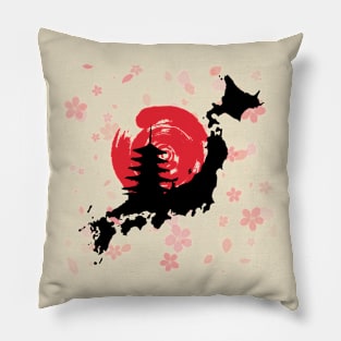 Funny Japan culture lover japanese map traveling lover Pillow