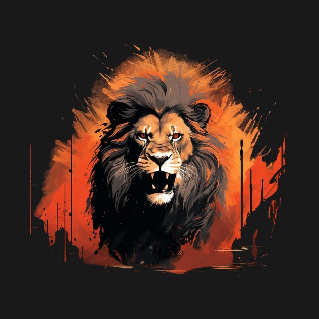 angry lion by piratesnow