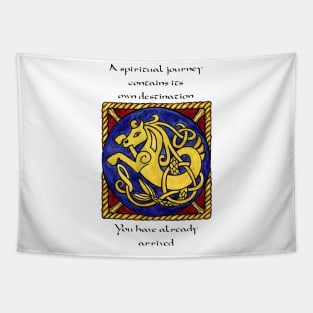 Celtic Design #1 with uplifting  inspirational thought Tapestry