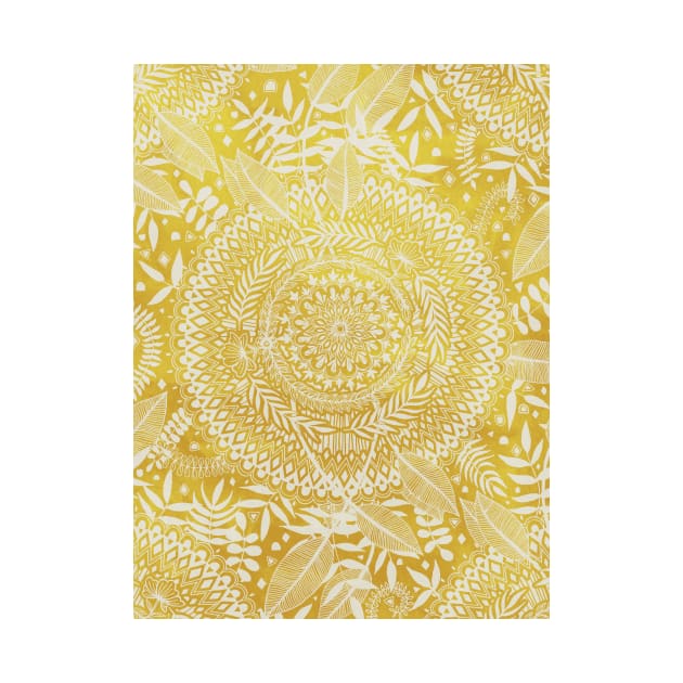 Medallion Pattern in Mustard and Cream by micklyn