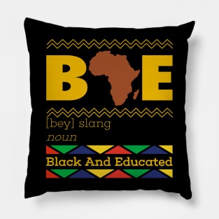 Black And Educated Shirt| Black Pride Tshirt| Black Girl Power Shirt Pillow