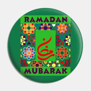 RAMADAN MUBARAK, beautiful Calligraphy and Islamic pattern. Pin