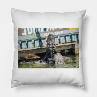 Jumping Alligators 5 Pillow