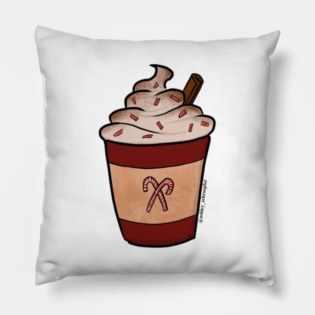 Peppermint Latte Pillow by Ashley Schroepfer