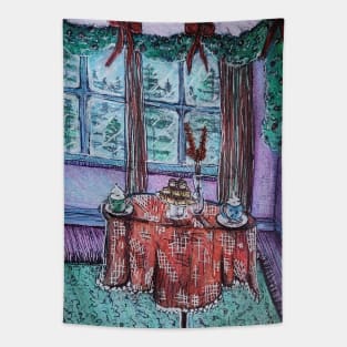 Winter's Delight: Cozy Home Interior Tapestry