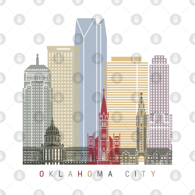 Oklahoma City skyline poster by PaulrommerArt