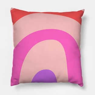 Boho abstract pastel rainbow pattern Pillow