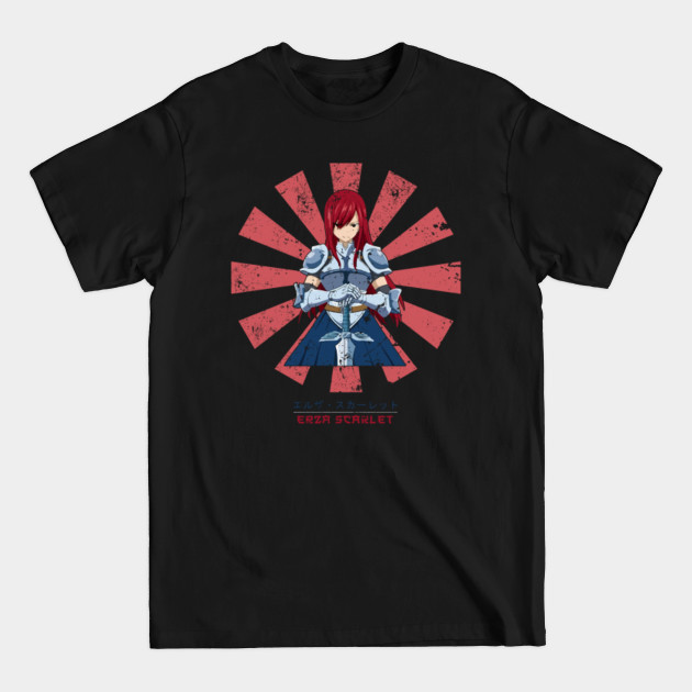 Discover Erza Scarlet Retro Japanese Fairy Tail - Erza Scarlet - T-Shirt