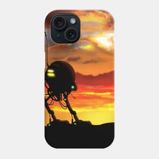 Robot in the Sunset Phone Case