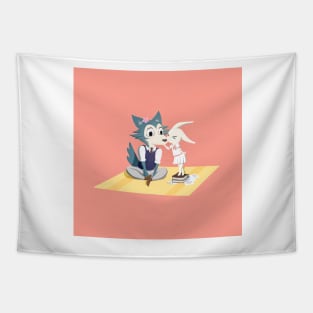 Beastars Legoshi and Haru Together Tapestry