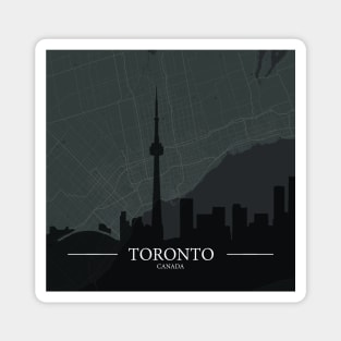 Toronto city map with silhouette Magnet