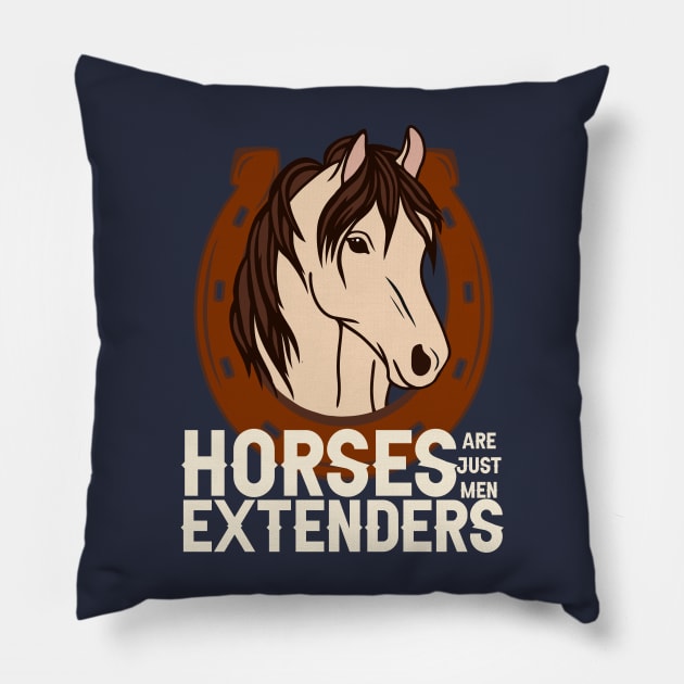 Patriarchy Horse Men Extenders Pillow by Midnight Pixels