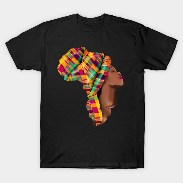 African Pride Woman Kente Pattern Africa - Africa - T-Shirt