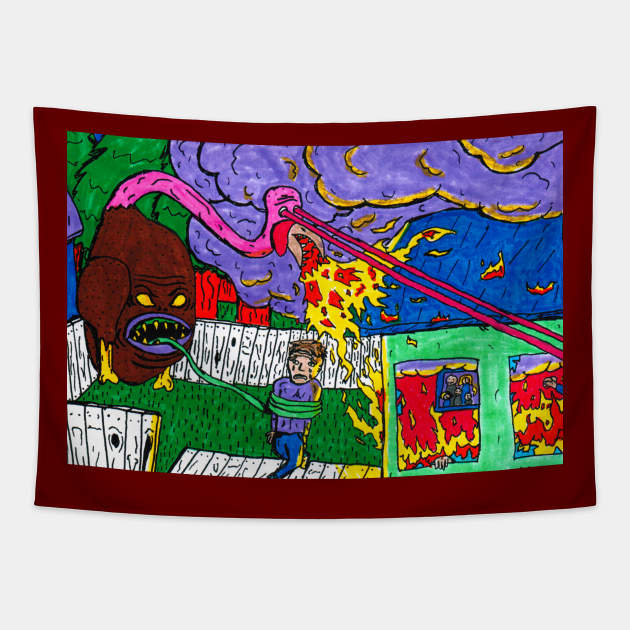 Thanksgiving Apocalypse Tapestry by lowen morrison