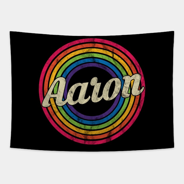 Aaron - Retro Rainbow Faded-Style Tapestry by MaydenArt