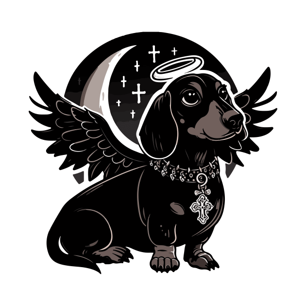 Dachshund Night Angel by BarkandStick