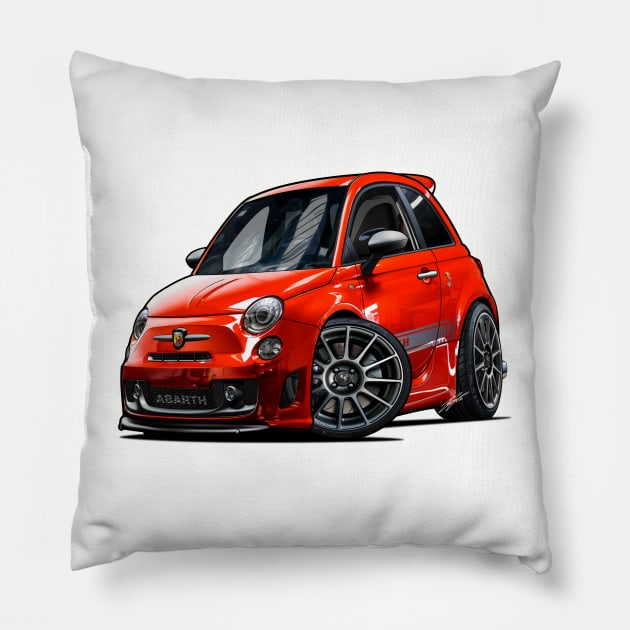 FIAT 500 ABARTH Pillow by RCJM_Cartoons