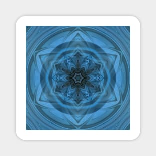 elegant shades of turquoise blue floral fantasy in square format Magnet