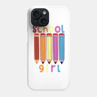 Funny School girl school start T shirt Phone Case