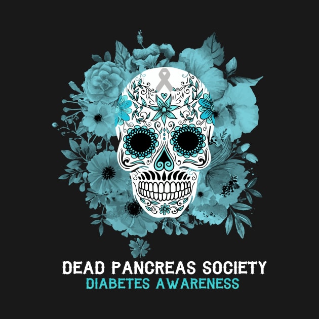 Dead pancreas society Skull Diabetes awareness by GillTee