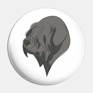 Black Russian Terrier - continuous line Pin